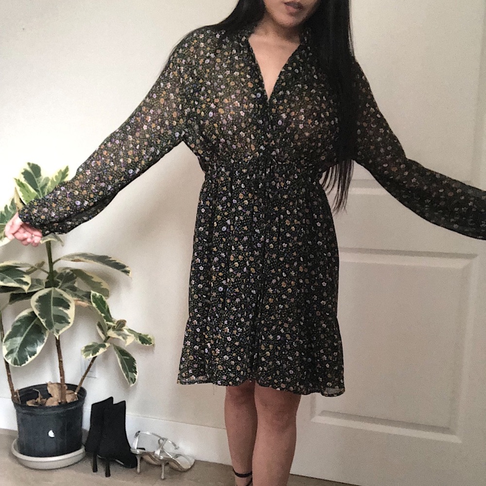 Zara flower print dress